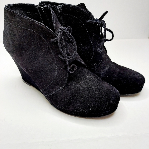 Dolce Vita Black Size 9 Lace Up Wedge Booties - Picture 12 of 12